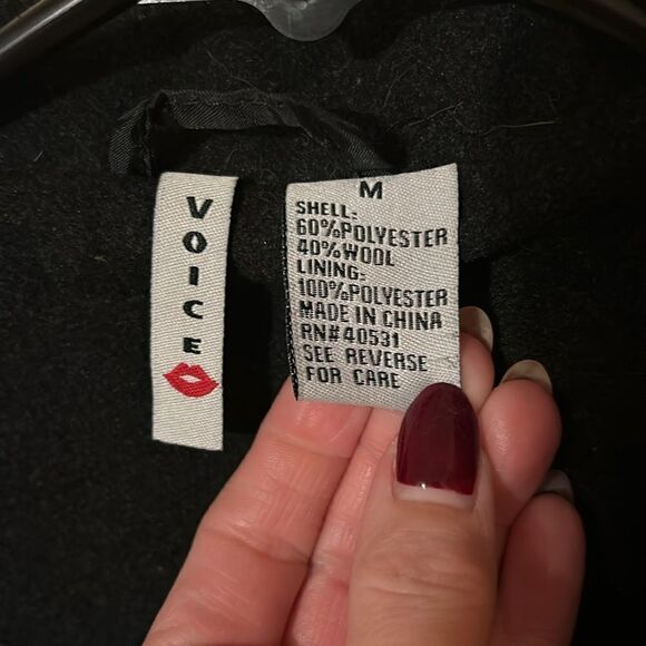 Voice black lightweight pea coat - Picture 3 of 7